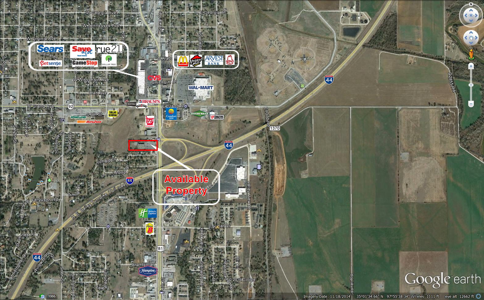 Chickasha Intersection I-44 and 81